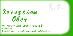 krisztian ober business card